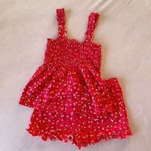 Red tank top set